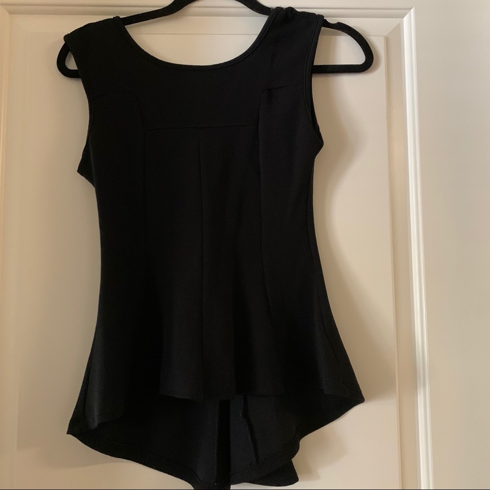 Black peplum top